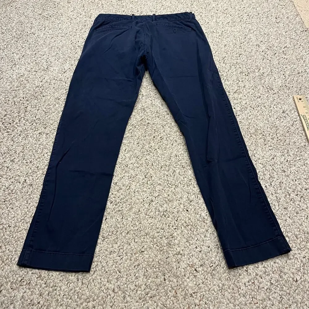 J Crew Slim Fit Flex Chino Pant Mens 32x32 Navy Classic Casual Work Preppy